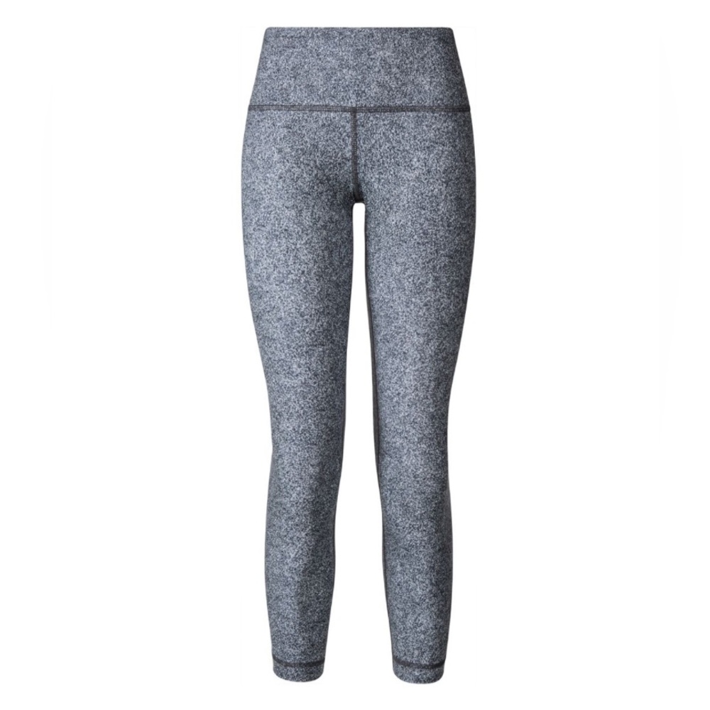 Lululemon Wunder Under Crop III - Rio Mist White Black